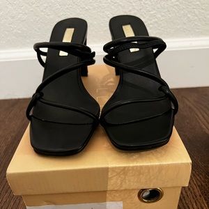 Black Strappy Sandal Heels